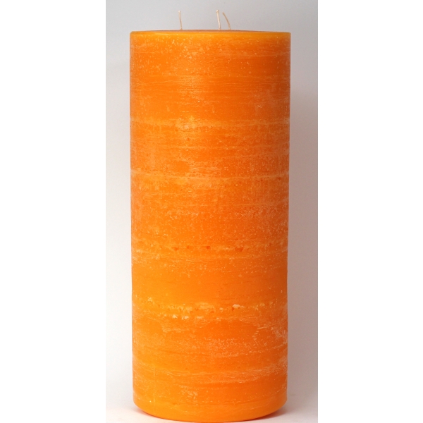 Rustic Kerzen mit 3 Dochte, Mandarin-Orange 40x17cm