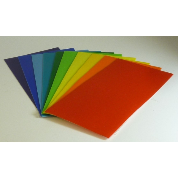 Wachsplatten Sortiment Regenbogen, 10-farbig sortiert 20x10cm