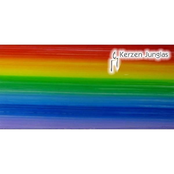 Wachsplatte Regenbogen längsgestreift 20x10cm