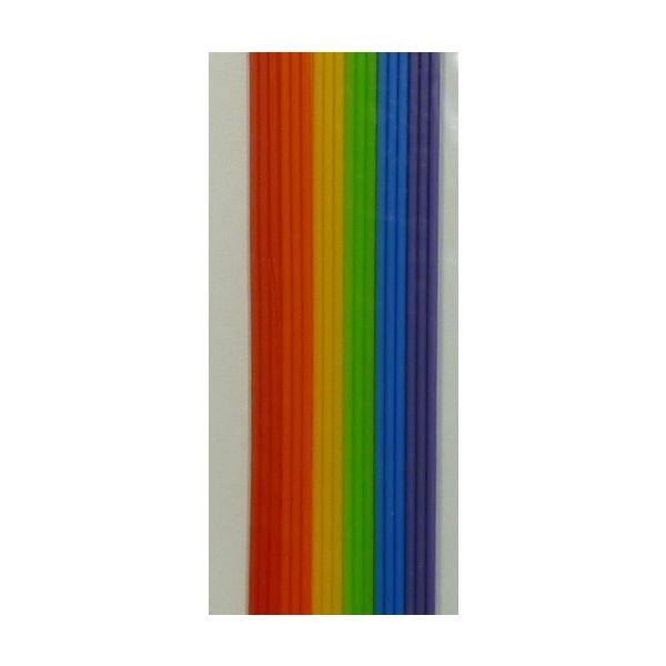Rundstreifen Regenbogen, 18 Streifen L 22cm, B 2mm