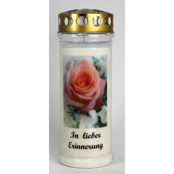 Grablicht, Rose - In lieber Erinnerung