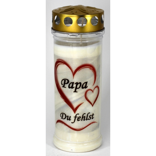 Grablicht,  Papa du fehlst ...