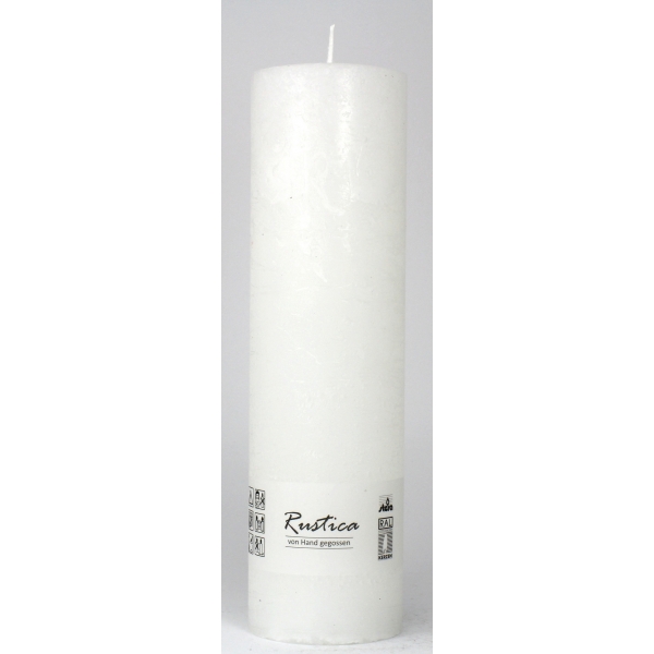 Moderne Rustic-Kerze weiß, 25x7cm