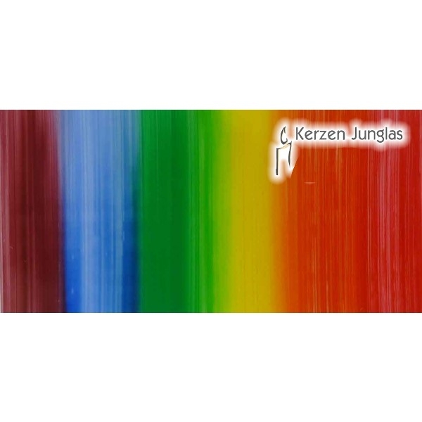 Wachsplatte Regenbogen quergestreift  20x10cm