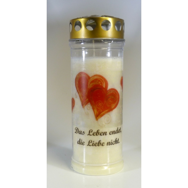 Grablicht, Herzen - Das Leben endet, die Liebe nicht.