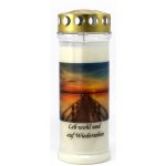 Grablicht mit Motiv und Spruch 3902 Grablicht mit Motiv und Spruch 3902