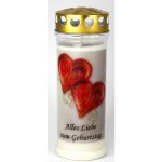Grablicht, Herzen - Alles Liebe zum Geburtstag Grablicht, Herzen - Alles Liebe zum Geburtstag