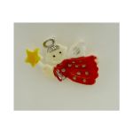 Wachsmotiv Engel, rot silberfarbig 3 x 4 cm
