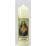 Herz Jesu Kerze, elfenbein 25x7 cm Herz Jesu Kerze, elfenbein 25x7 cm