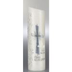 Elegante Taufkerze mit Swarovski-Kristallen 24x6cm  1246