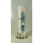 Taufkerze Oval, silberfarbig 24x6cm  1097