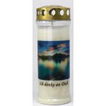 Grablicht mit Motiv und Spruch 3904 Grablicht mit Motiv und Spruch 3904