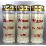 3er Set Grablichter, Mama mit Spruch  3938