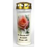Grablicht, Rose - Im Herzen wirst du immer bei uns sein Grablicht, Rose - Im Herzen wirst du immer bei uns sein
