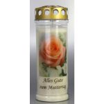 Grablicht, Rose - Alles Gute zum Muttertag Grablicht, Rose - Alles Gute zum Muttertag