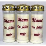 3er Set Grablichter, Mama mit Spruch  3940