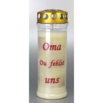 Grablicht, Oma Du fehlst uns  3913