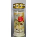 Grablicht, Rose - Alles Gute zum Geburtstag 3843 Grablicht, Rose - Alles Gute zum Geburtstag 3843