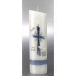 Taufkerze Modern, Junge-Mädchen 24x6cm Taufkerze Modern, Junge-Mädchen 24x6cm