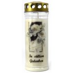 Grablicht, Blume - In stillem Gedenken