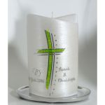 Hochzeitskerze modern 19x12 cm 1360 Hochzeitskerze modern 19x12 cm 1360