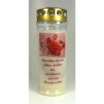 Grablicht, Rose - Menschen die wir lieben sterben nie...