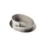 Kerzenhalter oval, silberfarbig matt 4x13cm 9005 Kerzenhalter oval, silberfarbig matt 4x13cm 9005